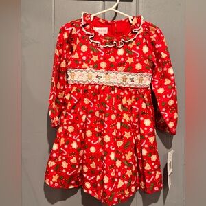 Bonnie Jean Christmas vintage dress NWT